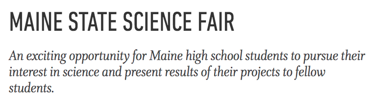 1st place in the category of Biomedical and Health Sciences at the 2021 Maine State Science Fair.