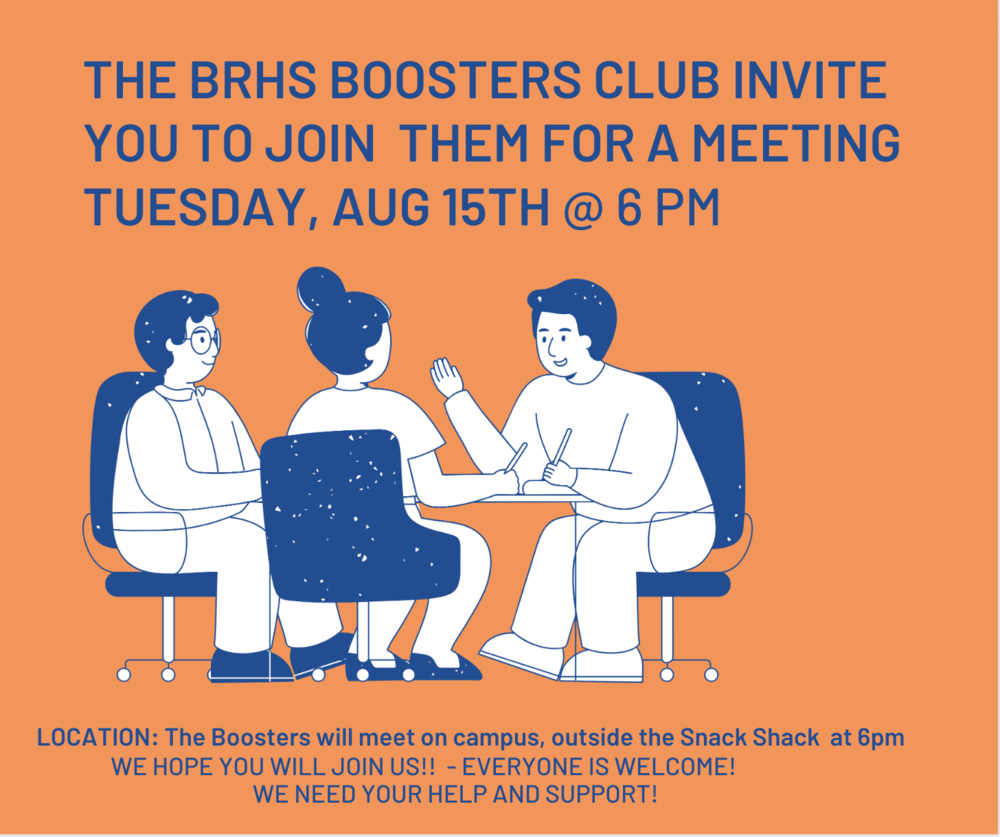 BRHS Boosters Meeting 8/15 @ 6 PM